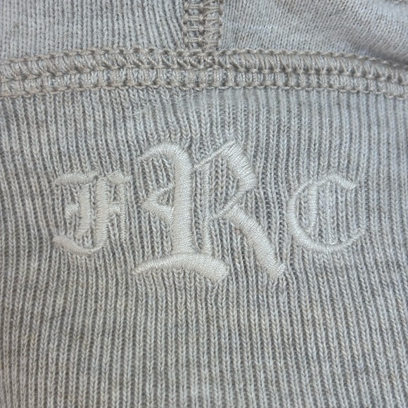 Vtg Ralph Lauren Rugby Beige Hoodie Kangaroo Pockets Elbow Patches size M - Picture 4 of 14